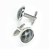 Royce Leather Genuine American Alligator Handcrafted Cufflinks 