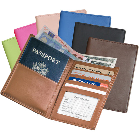 Royce Leather Bifold Wallet and Passport Travel Document Organizer 