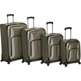 Rockland Luggage Quad Spinner 4 Piece Luggage Set