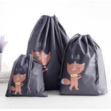 eTya Cute New PVC  Zipper 3pcs /set Packing Cubes Bag Case Pouch Luggage Packing Organizers Wash