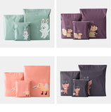 eTya Cute New PVC  Zipper 3pcs /set Packing Cubes Bag Case Pouch Luggage Packing Organizers Wash