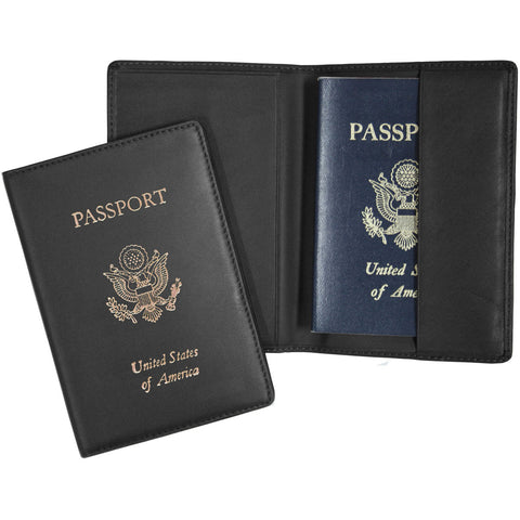 Royce Leather RFID Blocking Passport Travel Document Organizer 