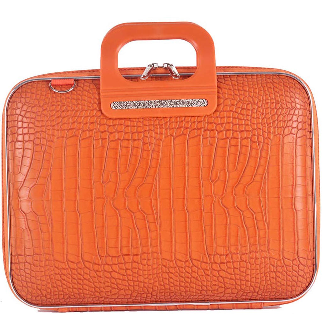 Bombata Cocco 13-Inch Laptop Briefcase - Orange - Italian Design, Lots Of Pockets