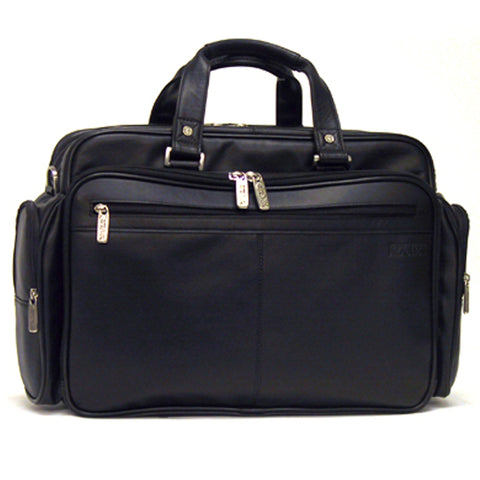 Kenneth Cole Reaction "Long Story Port" Double Gusset Expandable Top Zip Portfolio / Computer Case