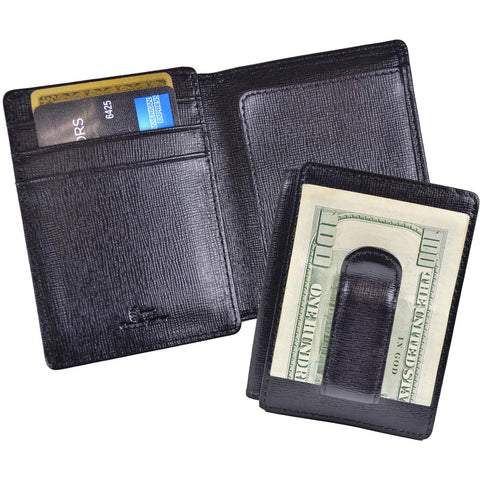 Royce Leather Slim Money Clip Credit Card Wallet