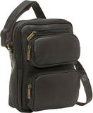 LeDonne Leather Multi Pocket Organizer Man Bag