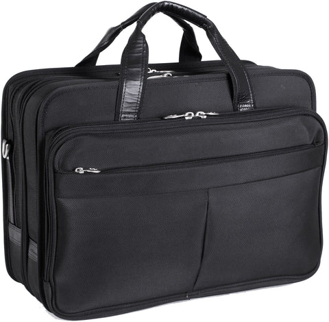 McKlein R Series Walton Nylon 17in Expandable Dbl Compartment Laptop Case