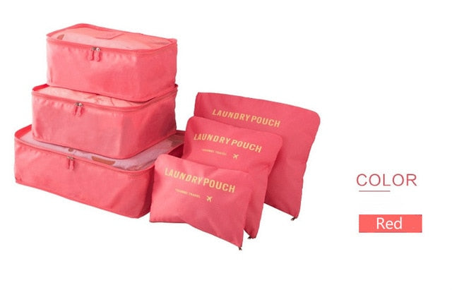 high quality 6pcs/set luggage Travel organizer bag large for Men women Multifunction cosmetic