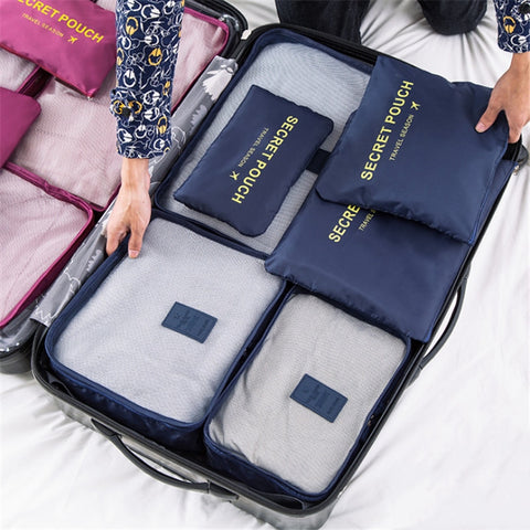 high quality 6pcs/set luggage Travel organizer bag large for Men women Multifunction cosmetic