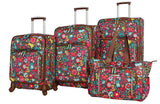 Lily Bloom Luggage 4 Piece Suitcase Collection With Spinner Wheels For Woman (Bliss): Gateway