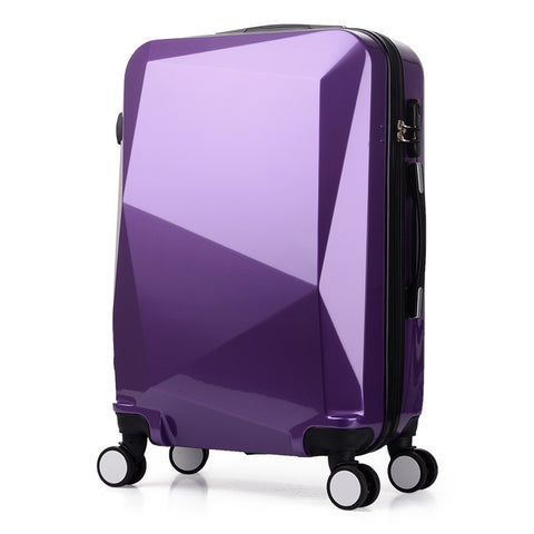 Hot 20"24 Inches Diamond Cut Surface 3D Extrusion Abs+Pc Pull Rod Box Travel Luggage Suitcase