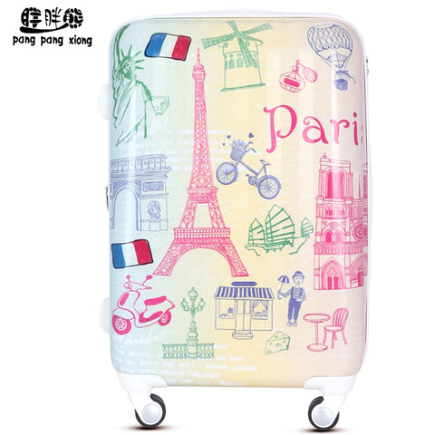Fashion Trolley Luggage Wheels Women'S Universal Box Abs Travel Bag Luggage,20 24 28 Abs Pc Euro