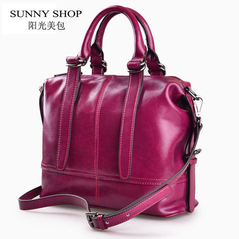 Sunny Shop  American Luxury Handbags Genuine Leather  Women Bags Designer Women Messenger Bags