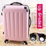 28" Pink 8-Universal Wheels Large Capacity Trolley Luggage Bags,Female Lovely Fruit Color Travel