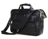 Promotion Guaranteed 100% Cowhide Leather Men Briefcase Messenger Bags Men'S Travel Bags 15.6"