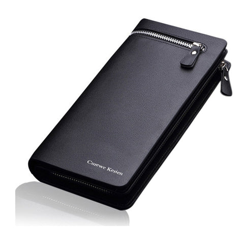 New Bifold Men Wallet Brand Famous Mens Leather Long Wallet Clutch Male Money Purse Id Card