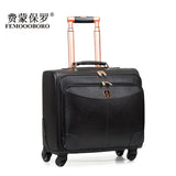 First Layer Of Cowhide Leather Case Genuine Leather Trolley Luggage Bag Travel Bag 16 20