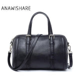 Women Genuine Leather Handbag Boston Totes Real Leather Crossbody Shoulder Bag Cowhide Ladies Cow