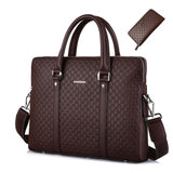 Men's Briefcase New Fashion Shoulder Bag Double Layers Laptop Bag Large Capacity Male Business Handbag Travel Bag for Man Gifts for Men