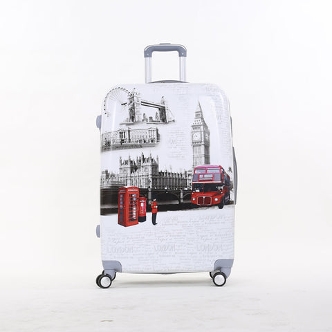 20 Inch Pc Hardside Boarding Trolley Luggage,London Telephone Booth Travel Luggage Bags On