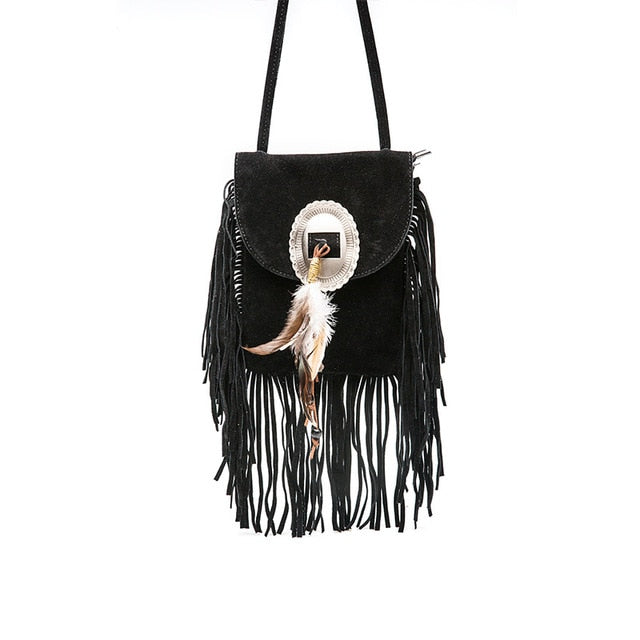 Women Pu Leather Bag Female Fashion Shoulder Bags Famous Brand Crossbody Bags Fringe Tassel Women