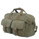 Vintage Retro Military Canvas Leather Men Travel Bags Luggage Bags Men Duffle Bags Leather