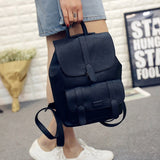Toposhine Famous Brand Backpack Women Backpacks Solid Vintage Girls School Bags For Girls Black