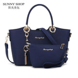 Sunny Shop 2 Bags/Set American Fashion Women Shoulder Bags With Purse Fashion Handbag High