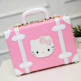 Women Vintage Trolley Luggage Travel Bag Hello Kitty Luggage Universal Wheels Luggage Sets Travel