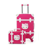 Women Vintage Trolley Luggage Travel Bag Hello Kitty Luggage Universal Wheels Luggage Sets Travel