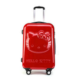 Girls Hello Kitty Trolley Suitcase 3D Cartoon Trolley Luggage Bag Women Hard Shell Luggage 24"
