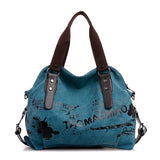 Vintage Graffiti Women'S Bag Canvas Handbag Female Famous Designer Shoulder Bag Ladies Tote Fashion
