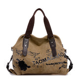 Vintage Graffiti Women'S Bag Canvas Handbag Female Famous Designer Shoulder Bag Ladies Tote Fashion