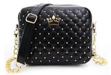 Loshaka Women Shoulder Bag Fashion Plaid Messenger Bags Rivet Chain Handbag High Quality Pu Leather