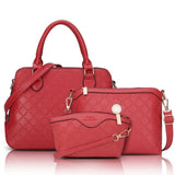 Sunny Shop  3 Bag/Set  New  Brand Designer Women Bag Plaid Fashion Femal Shoulder Bag High