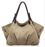 Women Fashion Canvas Handbags Retro Large Capacity Female Shoulder Bags Stylish Casual Crossbody