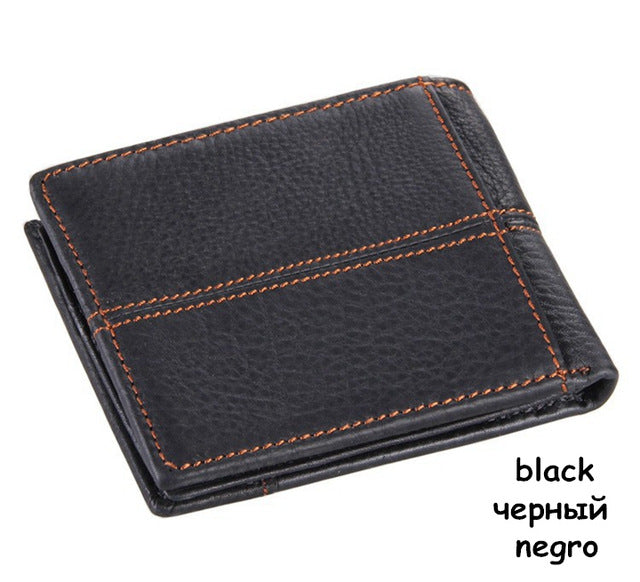 Cowather 100% Top Quality Cow Genuine Leather Men Wallets Fashion Splice Purse Dollar Price