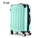 24 Inch Classic Striped Patch Trolley Suitcase/Rolling Spinner Wheels Pull Rod Luggage/Women Girl