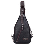 Vicuna Polo Famous Brand Theftproof Magnetic Button Open Leather Mens Chest Bags Fashion Travel