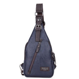 Vicuna Polo Famous Brand Theftproof Magnetic Button Open Leather Mens Chest Bags Fashion Travel