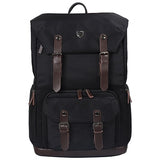 Bagsmart Canvas&Leather Retro Camera Bag National Geographic Ng5070 Camera Backpack Black Travel