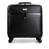 18 Inch Black Coffee Trolley Luggage Classic Business Trolley Case Men'S Travel Suitcase Rolling