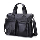 Vintage Genuine Leather Men'S Bag Briefcase Retro Messenger Laptop Bag Handbag Men Travel Bags High