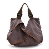 High Quality Big Women Canvas Handbag Shoulder Bags Stylish Casual Women Bag For Travel Lady