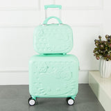 2Pcs/Set Lovely Hello Kitty 16 Inches Girl Students Trolley Case 14Inch Child Cartoon Travel