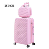2 Pcs/Set Beautiful 14 Polegada Cosmetic Bag 20"24"28"Polegadas Girl Students Trolley Travel