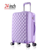 24" High Quality Diamond Lines Trolley Suitcase /Travell Case Luggage/Pull Rod Trunk Rolling