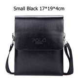 Vicuna Polo Hot Sell Brand Solid Double Pocket Soft Leather Men Messenger Bag Small 2 Layer Mens