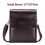 Vicuna Polo Hot Sell Brand Solid Double Pocket Soft Leather Men Messenger Bag Small 2 Layer Mens