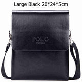 Vicuna Polo Hot Sell Brand Solid Double Pocket Soft Leather Men Messenger Bag Small 2 Layer Mens